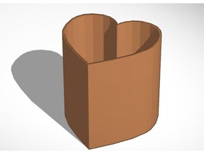 heart vase household 3d print model - Mito3D