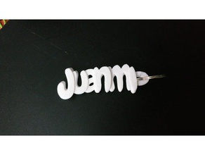 juanmi keyring llavero keychains customized nombre 3d print model - Mito3D