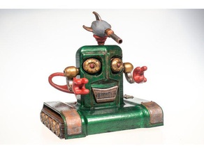 alfred souriant vintage robot de modèle des robots jouet 3d print model - Mito3D