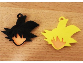 goku keychain fitted two pieces keychains anime character dbz dragonball dragon ball 3d print model - Mito3D