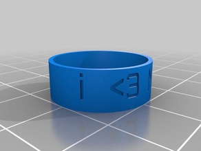 malu anel 2 anéis personalizado 3d print model - Mito3D