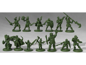 player character pack 02 toy game accessories dnd dungeons dragons frostgrave miniature miniatures rpg tabletop wargame 3d print model - Mito3D