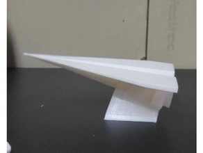 paper plane holder 3d printing airplane desk figure model paperplane prop 3d print model - Mito3D