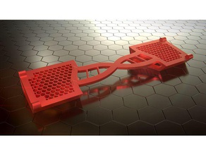 laptop stand hex pattern computer hexagon 3d print model - Mito3D