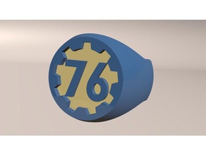 fallout 76 anello anelli bethesda 3 4 new vegas nuke vault tec 3d print model - Mito3D
