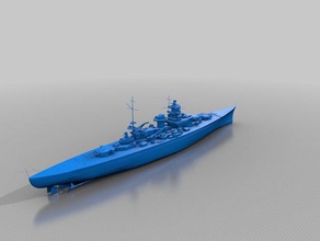 dkm scharnhorst 1144 escala modelo completo 3d impresión 3d print model - Mito3D