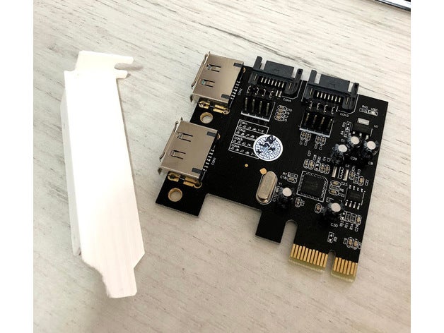 low profile pci-e bracket computer card pci slot sff pc 3D print model - Mito3D