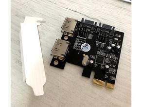 perfil baixo pci-e suporte computador cartão pci placa slot sff pc 3d print model - Mito3D