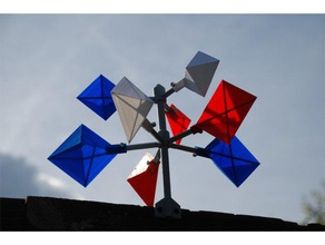 wind gauge windspiel v4 angepasst werden outdoor Garten customizer 3d print model - Mito3D