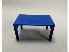 pequena mesa modelo móveis de madeira 3d print model - Mito3D