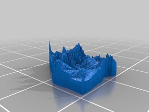 topografik Cibuti diğer topografya 3d print model - Mito3D