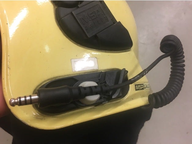 msa gallet radio-Stecker Teile brandweer Feuerwehrmann zu werden Helm 3D print model - Mito3D