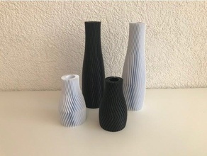 costola vaso art di fiori a spirale stampa 3d print model - Mito3D