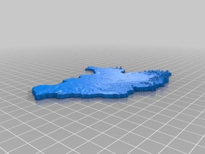 topografik Güney sudan diğer 3d topo haritası topografya 3d print model - Mito3D
