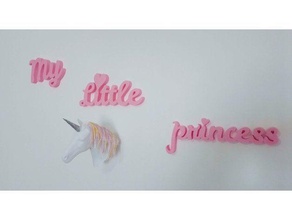 my little princess decor sign child decoration design girl girls special 3d print model - Mito3D