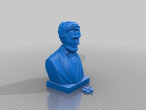 abraham lincoln bust bank sculptures abolition business card ceasession emancipation homestead president slavery statue 3d print model - Mito3D