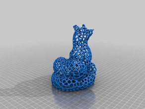 voronoi piscar fox criaturas hearthstone 3d print model - Mito3D
