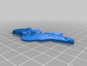 topografik Tunus diğer 3d topo topografya 3d print model - Mito3D