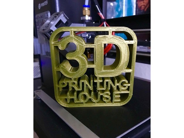 La impresión en 3d de la casa logotipo art 3dlogo diseño stand 3D print model - Mito3D