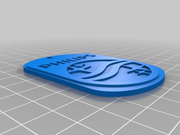 philips logo portachiavi 3D print model - Mito3D