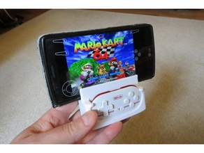 8bitdo mini gamepad phone holder mobile atari bluetooth case cell controller emulator games joystick nintendo retro zero 3d print model - Mito3D