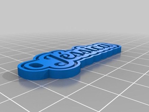 jessica porta chaves llaveros personalizado 3d print model - Mito3D
