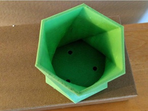 trenzado hexagonal en la maceta al aire libre jardín 3d print model - Mito3D