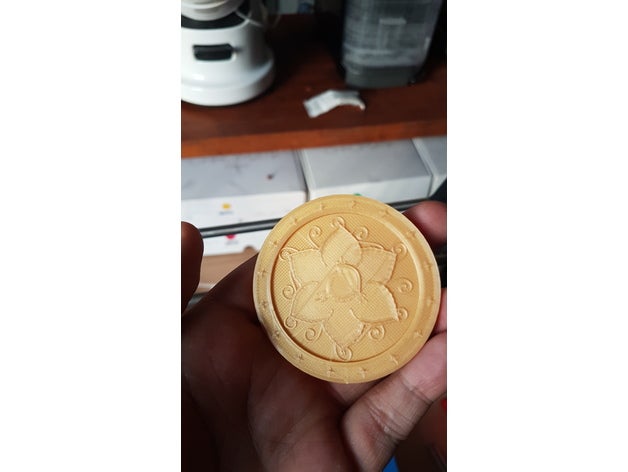 chikorita glänzende Medaille - Spielzeug Spiel Zubehör pokemon pokemongo gehen 3D print model - Mito3D