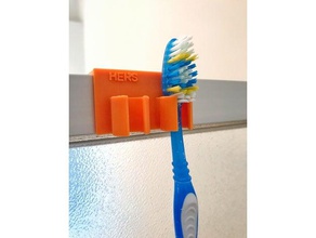 shower toothbrush holder bathroom door 3d print model - Mito3D
