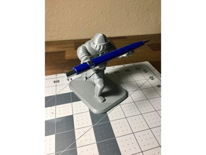 cavaleiro caneta titular revista esculturas medieval 3d print model - Mito3D