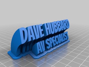 dave name plate office customized 3d print model - Mito3D