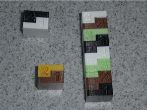 multimaterial de purga calibración la torre La impresión en 3d las pruebas mmu mosaico paleta prusa multi material 3d print model - Mito3D