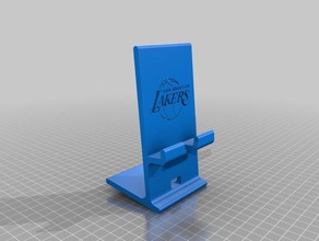 lakers phone stand gadgets 3d print model - Mito3D