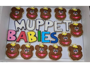 muppet babies fozzie cabeça de cortador cookie alimentos bebida 3d print model - Mito3D