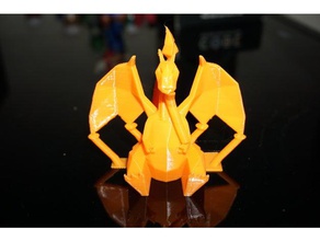 charizard stable supports video games strenghtened 3d print model - Mito3D