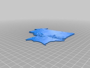 topografik Moritanya diğer 3d topo haritası topografya 3d print model - Mito3D