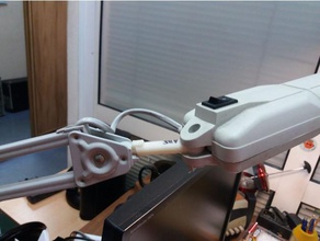 desktop lamp holder Knochen Teile Leuchtstofflampen-Halter 3d print model - Mito3D