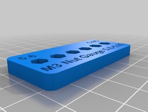 m3 nut tolerance gauge 3d printing tests 3d print model - Mito3D