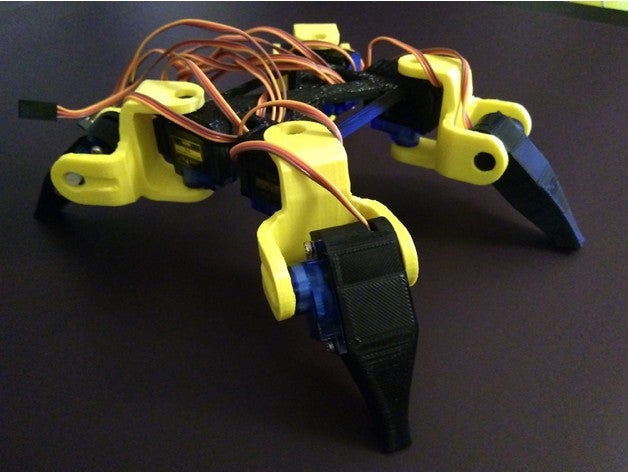 quadraped remix robotics quad robot robots walker 3D print model - Mito3D
