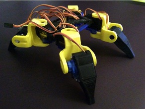 quadraped remix robótica quad robô robôs walker 3d print model - Mito3D