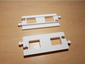 lego duplo train voie droite taille complète +v2 la construction jouets 3d print model - Mito3D