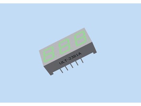 model 3x7seg led indicator 10mm 23mm electronics 2381 7-segment 7segment 7 segment display 3d print model - Mito3D