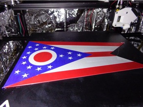 Flagge-us-Bundesstaat ohio Modelle 3d print model - Mito3D