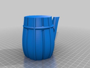 brocca d'acqua 8oz cucina pranzo caffè tazza h2o keurig una di misurazione 3d print model - Mito3D