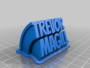 mon personnalisés balayage 2-nom de la ligne plaque bureau 3d print model - Mito3D