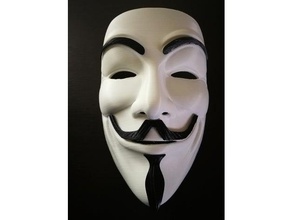 anonyme masque plus de pièces sculptures 3d print model - Mito3D