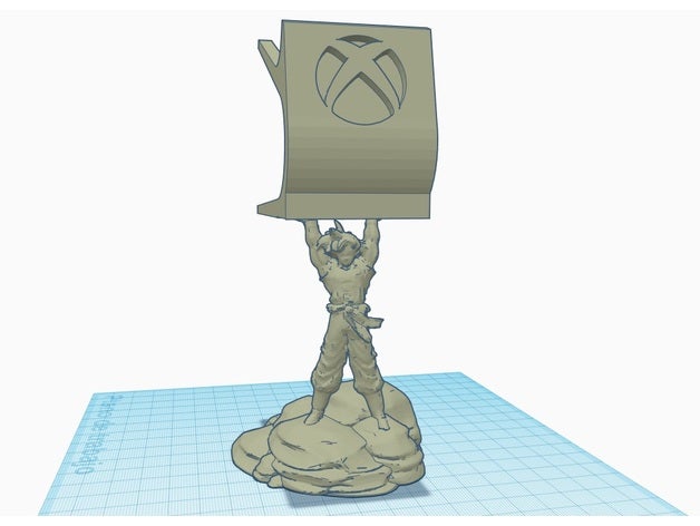 xbox un contrôleur stand de goku vidéo jeux xboxone 3D print model - Mito3D