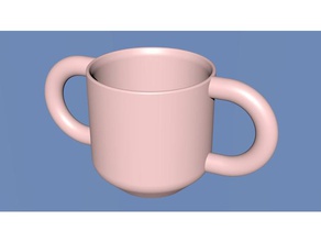ears cup kitchen dining coffee kids milk tea 3d print model - Mito3D