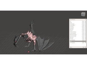 de alta poli skyrim dragón alduin división impresión los juguetes juegos dungeons dragons 3d print model - Mito3D