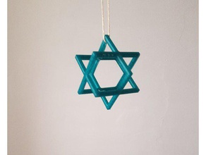 star david magen 3d işaretler logoları İbranice Yahudi işareti yıldızı süsleme 3d print model - Mito3D